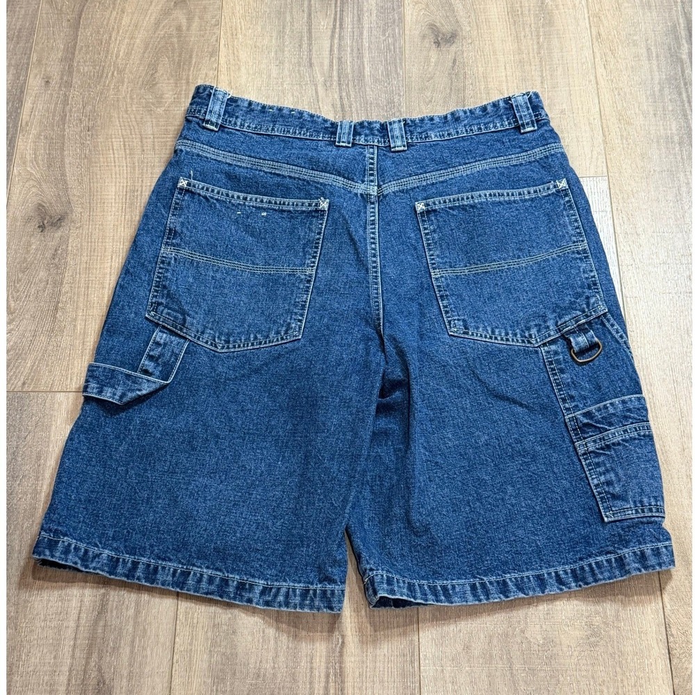 Vintage Y2K Faded Glory Shorts Mens 34 Carpenter Jorts Baggy Skate Blue Wash